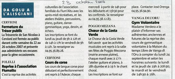 Cours de Corse