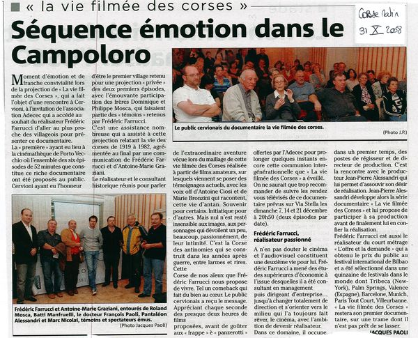 La vie filmée des Corses 1