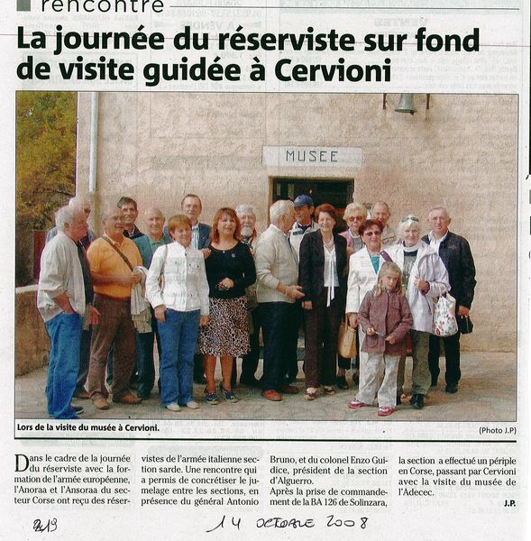 La journée du réserviste sur fond de visite guidée