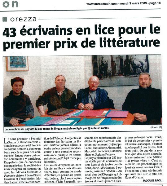 43 écrivains en lice pour le premier prix de litté