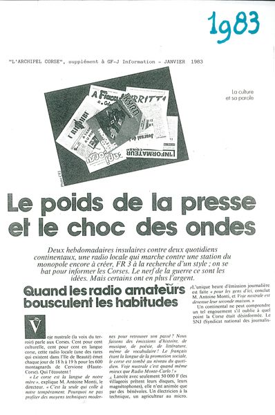 Le poids de la presse et le choc des ondes