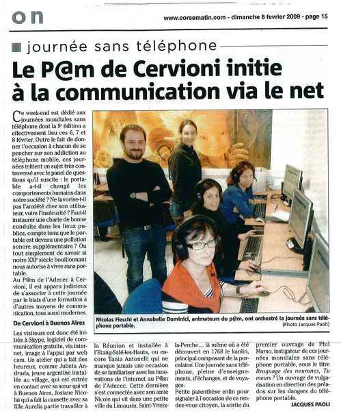 Le PAM de Cervioni initie à la communication via l